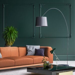 dark-green-wall-with-modern-brown-couch